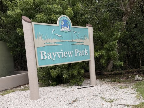 Bayview Park entrance sign