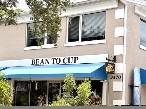 Bean To Cup Coffee Lounge sign